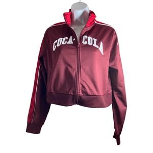 New Coca Cola Crop Full Zip Jacket Small